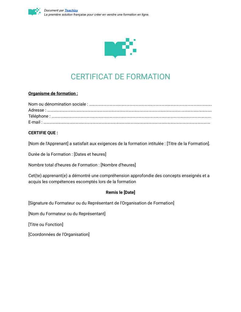 formation en ligne avec certificat